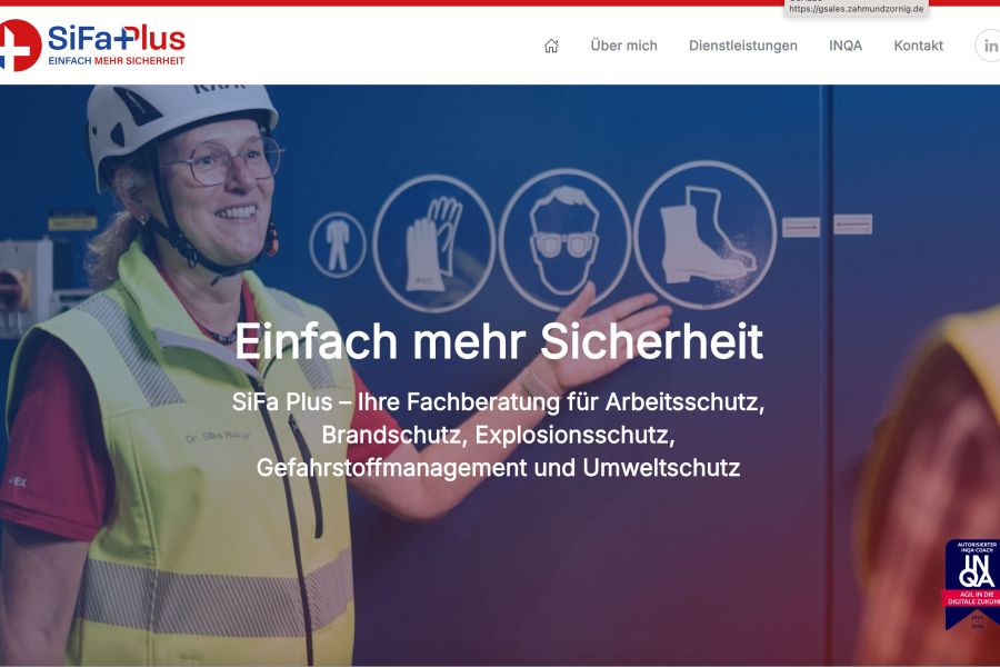 SiFa Plus: Dynamischer Webauftritt für professionelle Arbeitsschutzberatung
