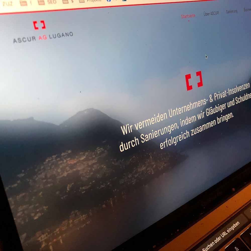 Webdesign von Zahm & Zornig für ASCUR AG